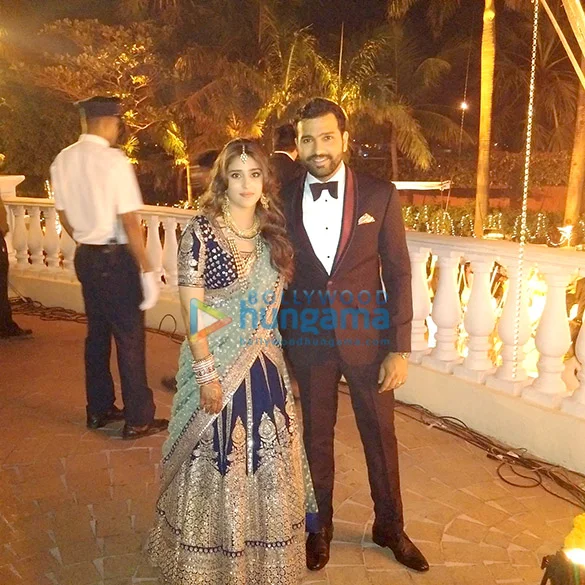 Ritika Sajdeh with Rohit Sharma at their wedding event